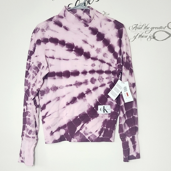 Calvin Klein Jeans Purple tie dye Sweatshirt - Picture 1 of 4